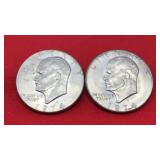 2-1974D Eisenhower Dollars