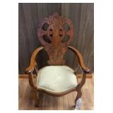 Hand Carved Ornate Arm Chair