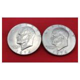 2-1974D Eisenhower Dollars