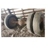 Rear axle  out old grain truck.
