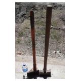 Wood maul and sledgehammer