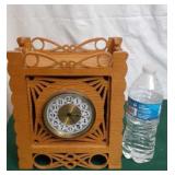 Wood desk clock made in Germany