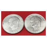 2-1971D Eisenhower Dollars