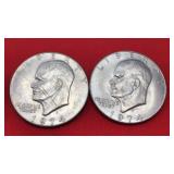 2-1974D Eisenhower Dollars
