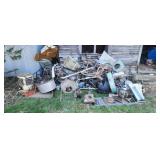 Pile of scrap metal  copper steel  aluminum.