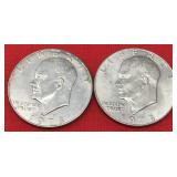 2 1978 D Eisenhower Dollars