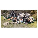 Plastic,  ceramic,  metal and terracotta planters