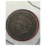 1863 Indian Head Penny