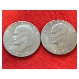 1972 & Bicentennial Ike Dollar Coins