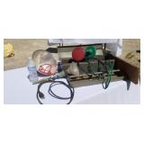 Toolbox, lights, coaxial cable and more