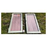 Vintage glass panel doors, each measures 47 x 22