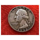 1952-D Silver Quarter