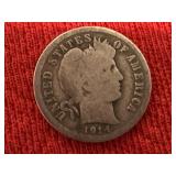 1914 Barber Silver Dime