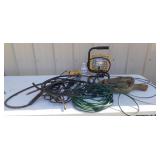 Halogen light, drop light, extension cord, and