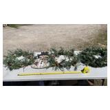 Christmas  decor 3 wreathes , wooden snowman