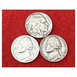 1937 Buffalo Nickel, 1970&1986 Nickels
