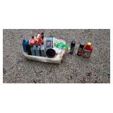 Oils and garden supplies