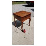 Walnut end table with drawer