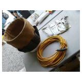 TOOL BUCKET:EXTENSION CORD:BENT ANCOR BOLTS