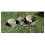 Galvanize small tub into galvanized buckets