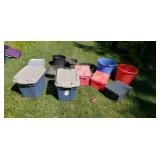 Plastic totes rubber feet bucket