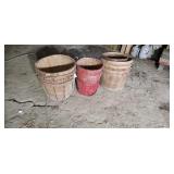 Old Wood  bushel baskets 1/2 bushel