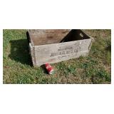 Large old wood advertising crate.