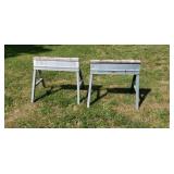 Metal folding saw horses