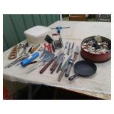 OLD BUTTON COLLECTION:CAST IRON SKILLET