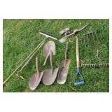 Shovel heads, foot heads, pitchforks