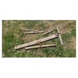 Old horse drawn single trees and double trees