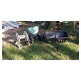 Garden hose reel  Lawn seeder Thatcher
