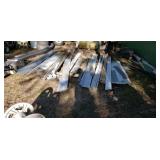 Stack of white guttering   White facia roof