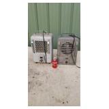 Two electric heaters work