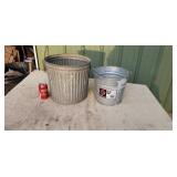 Two  galvanize buckets