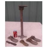 ANTIQUE IRON COBBLERS SHOE LAST WITH
