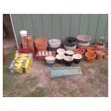 CLAY FLOWER POTS:LANDSCAPE EDGING