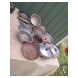 ALUMINUM POTS:VTG. COLANDER