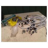 OLD GLASS DOOR KNOB:BUNGEE CORDS