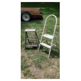 Two small step ladders.