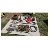 Saw blades Pole barn nails duck nails new chain.