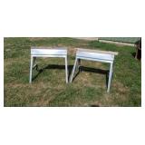 Metal folding saw horses