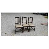 3 oaks straight back chairs