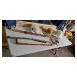 Cowboy hats walking canes bullwhip
