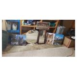 Assortment and mirrors and pictures