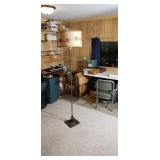 Retro floor lamp with fiberglass shade