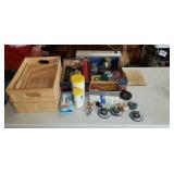 Rope  wood crate makita 4" grinding wheels.