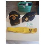 AMERICAN LEGION HATS & TIE