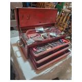 STACKABLE METAL TOOLBOX & CONTENTS