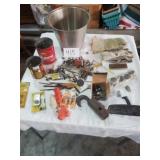 METAL PAIL & TABLE FULL